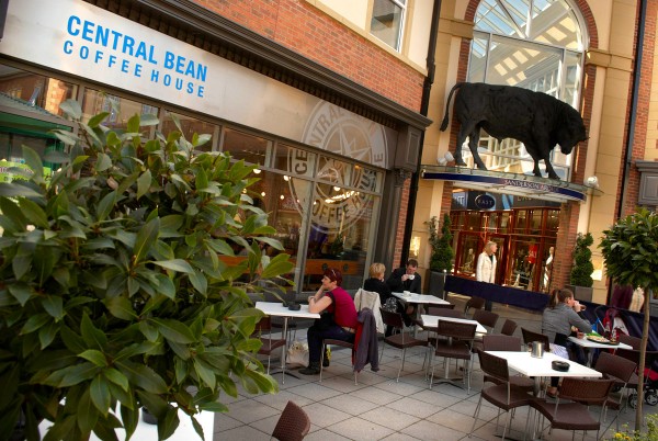 The piazza area as it opens out from the Edwardian gallery 