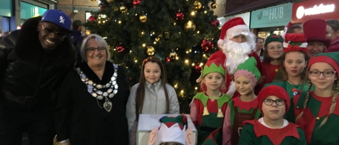 Market Cross lights up for Christmas