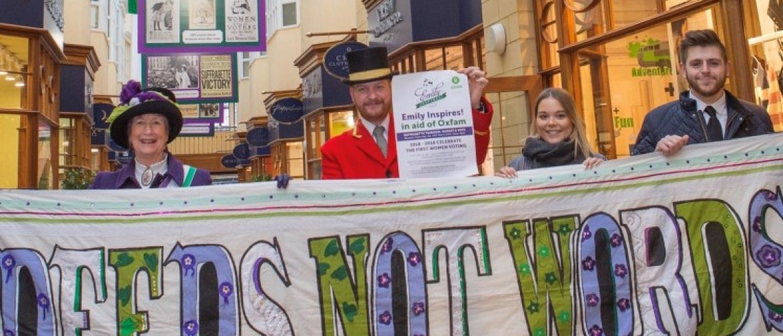 Arcade display pays tribute to Suffragettes 