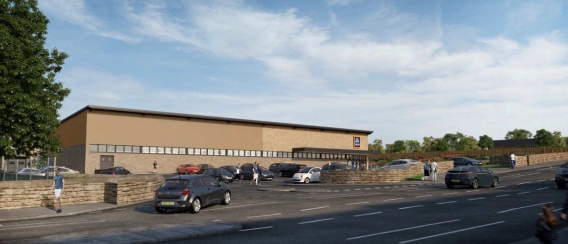 Site clearance underway on site for Huddersfield’s new Aldi 