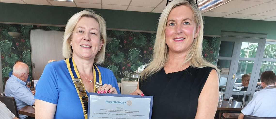 Morpeth Rotary honours Dransfield Foundation with prestigious Paul Harris Fellowship