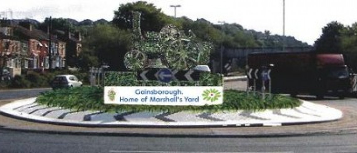 New Gainsborough roundabout to feature Marshall tractor