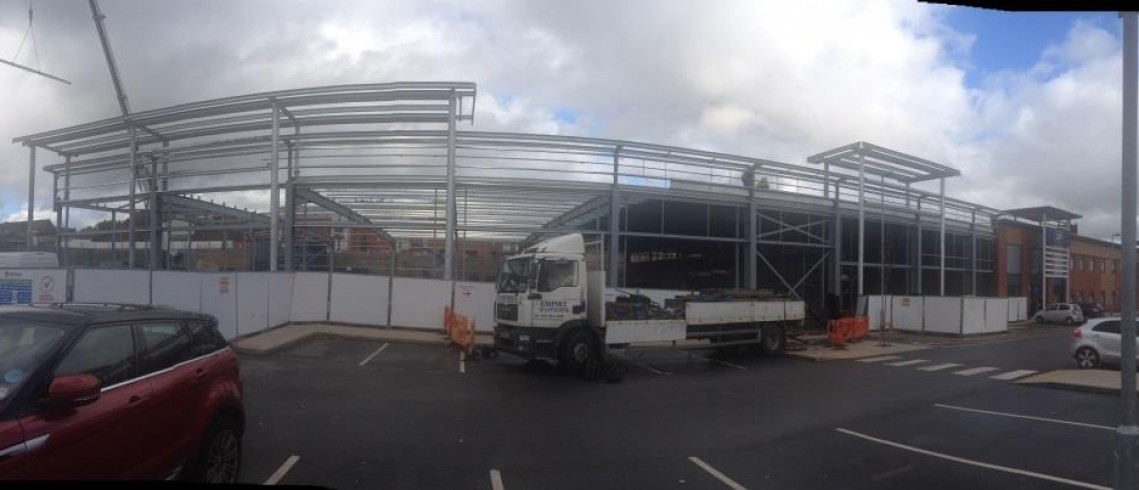 Steel work almost completed at Alexandra Park in Tunstall Steel work almost completed at Alexandra Park in Tunstall