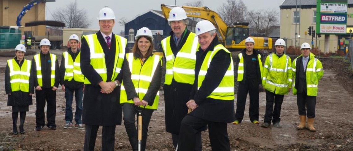 Soil cutting marks the latest phase of work at Openshaw's Lime Square