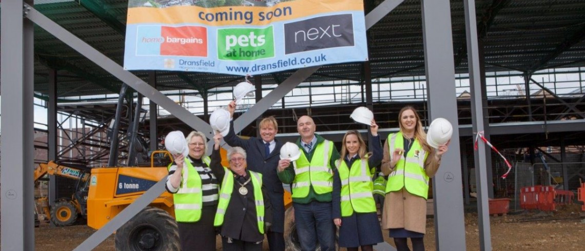 Topping out at Morpeth’s new £7 million retail development
