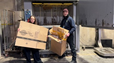 Team at Five Valleys recycle more than 17 tonnes of cardboard in 2023 – the same weight as eight giraffes!